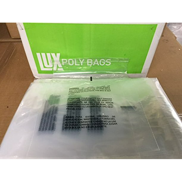 2 Mil 7 x 14 Pack of 200 Plymor Flat Open Clear Plastic Poly Bags 
